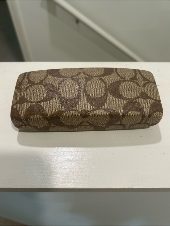 Coach Accessories - Coach Brown Signature Pattern Glasses Case